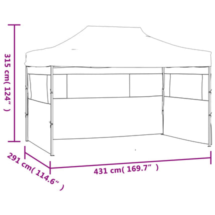 Vouwtent Met 3 Wanden 431X291X315 Cm