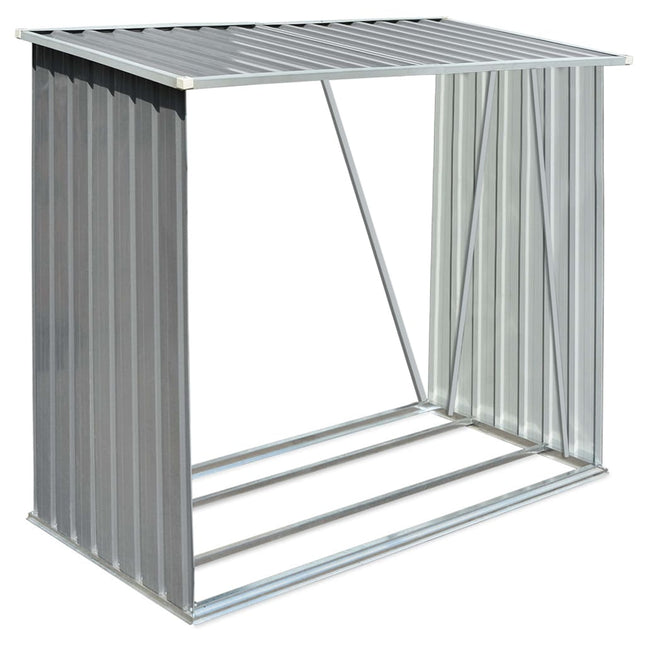Haardhoutschuur 163X83X154 Cm Gegalvaniseerd Staal