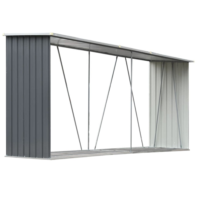 Haardhoutschuur 330X84X152 Cm Gegalvaniseerd Staal