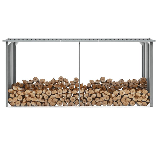 Haardhoutschuur 330X92X153 Cm Gegalvaniseerd Staal