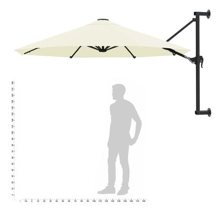 Wandparasol Met Metalen Paal 300 Cm Kleurig
