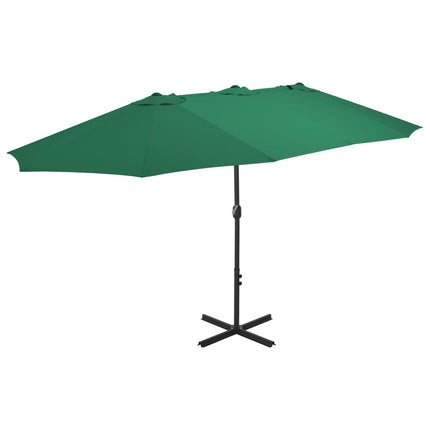 Parasol Met Aluminium Paal 460X270 Cm Groen