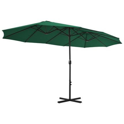 Parasol Met Aluminium Paal 460X270 Cm Groen