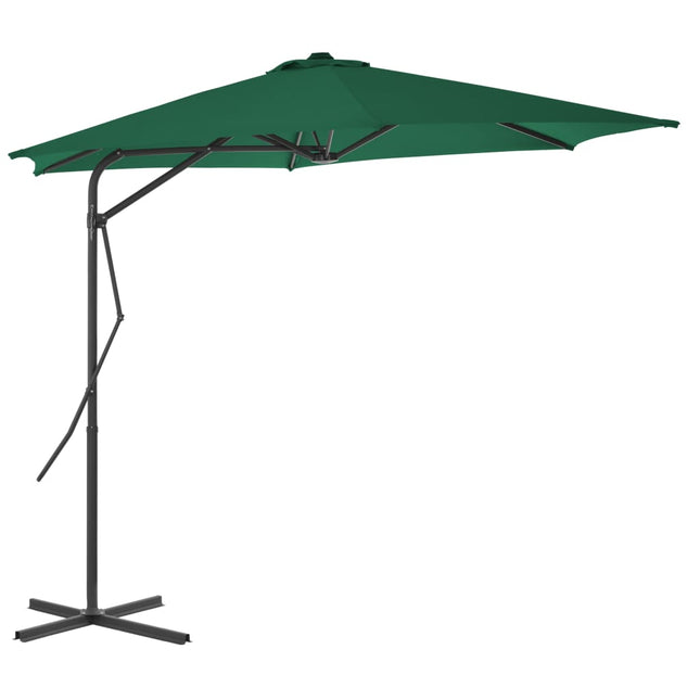 Parasol Met Stalen Paal 300 Cm Groen