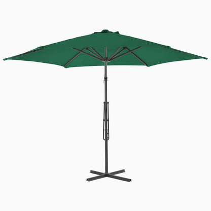 Parasol met stalen paal 300 cm groen