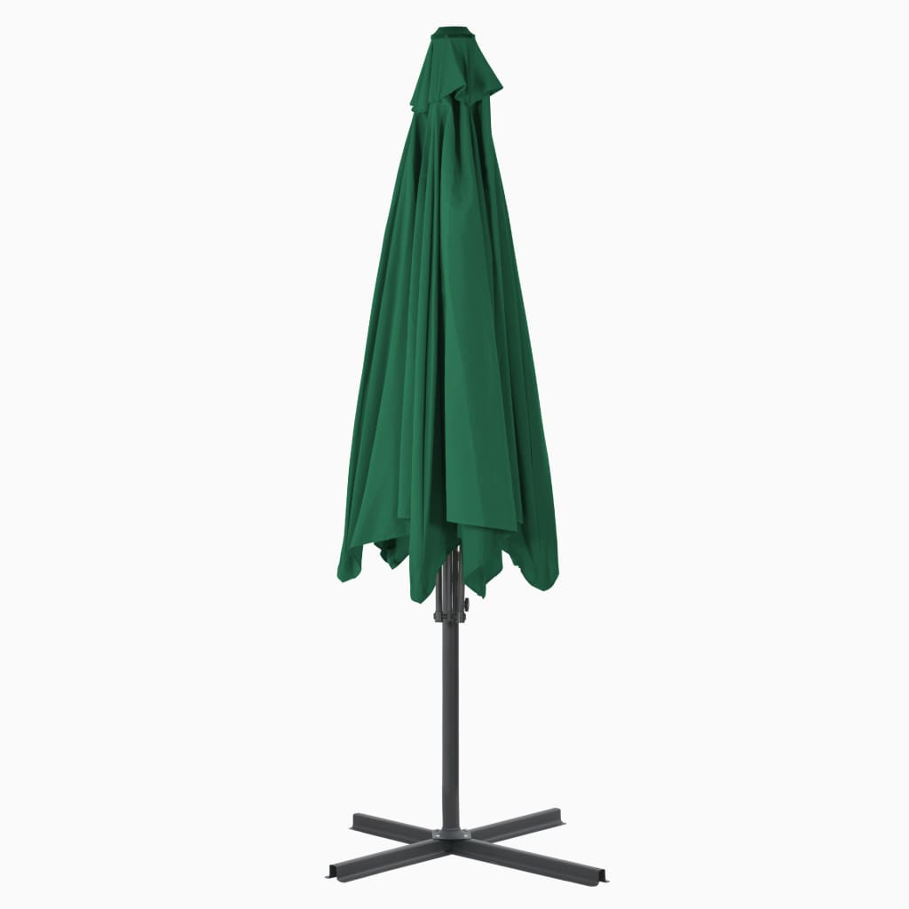 Parasol met stalen paal 300 cm groen