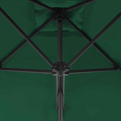Parasol met stalen paal 300 cm groen