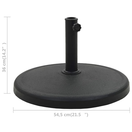 Parasolvoet Polyresin Zwart
