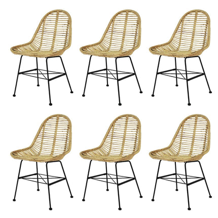 Eetkamerstoelen Natuurlijk Rattan
