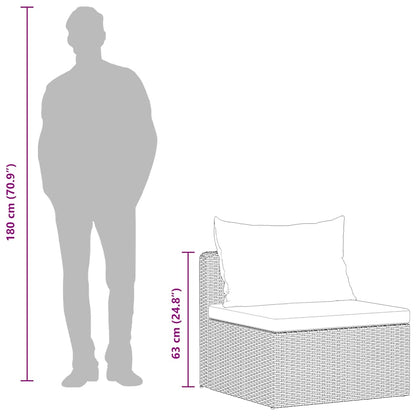Loungeset Met Kussens 4-Delig Poly Rattan