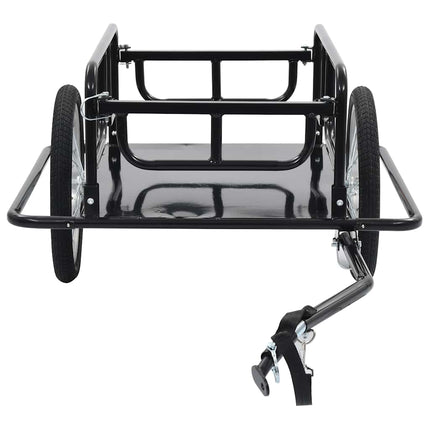 Fietstrailer 130X73X48,5 Cm Staal Zwart Grijs