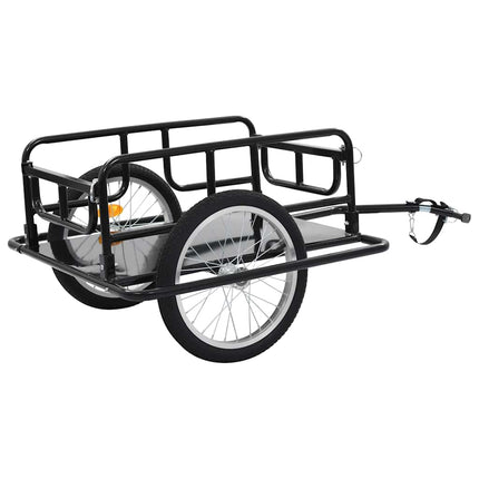 Fietstrailer 130X73X48,5 Cm Staal Zwart Grijs