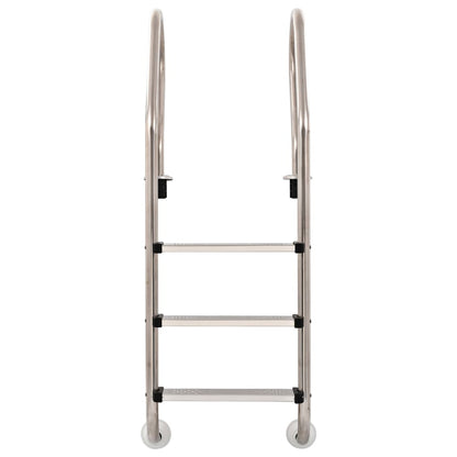 Zwembadladder Met 3 Sporten 120 Cm Roestvrij Staal 304