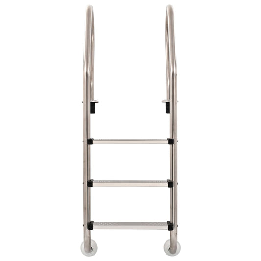 Zwembadladder Met 3 Sporten 120 Cm Roestvrij Staal 304