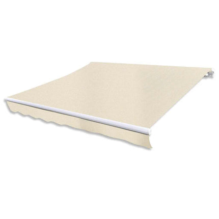 Luifel Handmatig Uittrekbaar 300 Cm Geel/Wit
