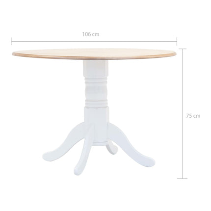Eettafel 106 Cm Massief Rubberwood
