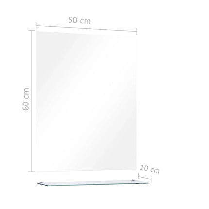 Wandspiegel Met Schap 50X60 Cm Gehard Glas