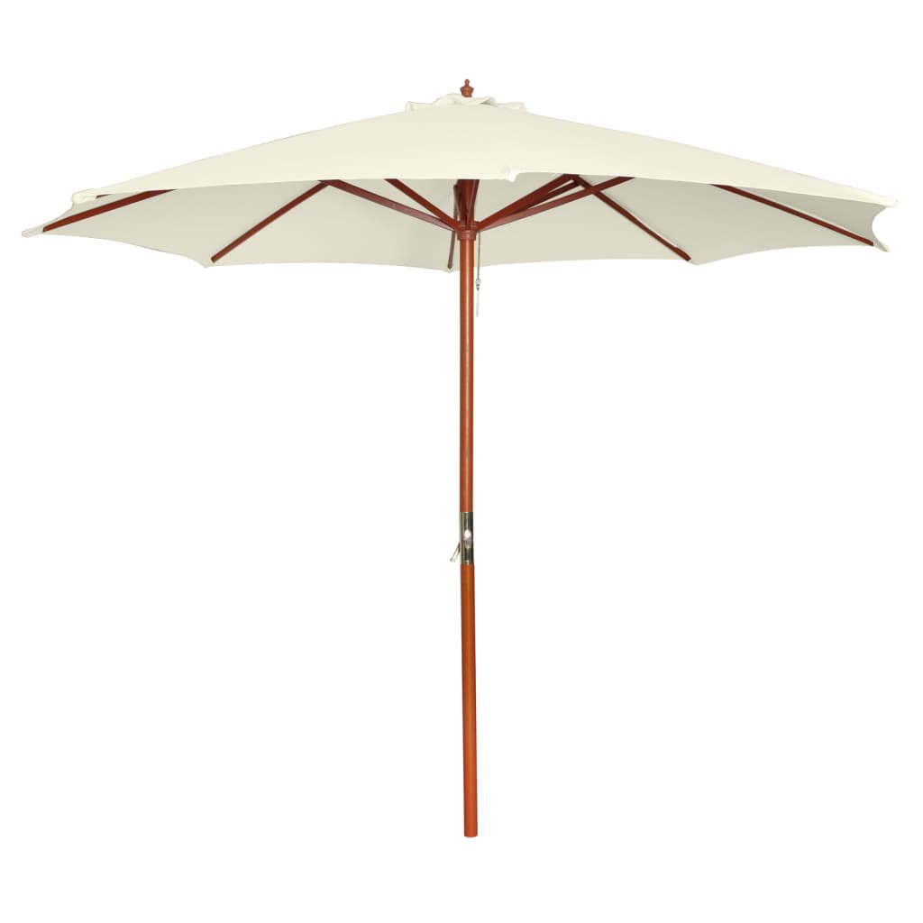 Parasol Met Houten Paal 300 Cm Bordeaux