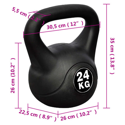 Kettlebell Met Kunststof Mantel 24Kg