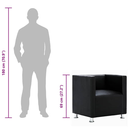 Fauteuil Kubus Kunstleer