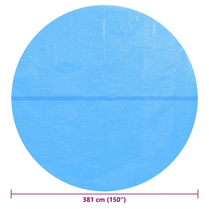 Solar Zwembadfolie Drijvend Rond 381 Cm Pe Blauw