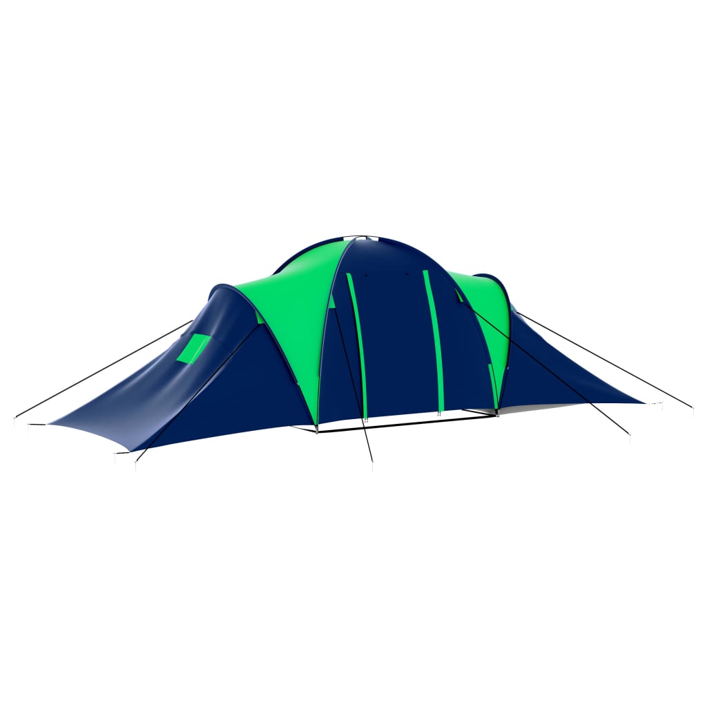 Tent 9-Persoons Polyester Blauw En Groen