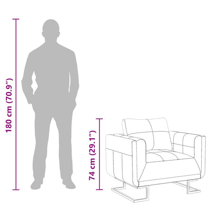 Fauteuil Met Verchroomde Poten Kubus Kunstleer