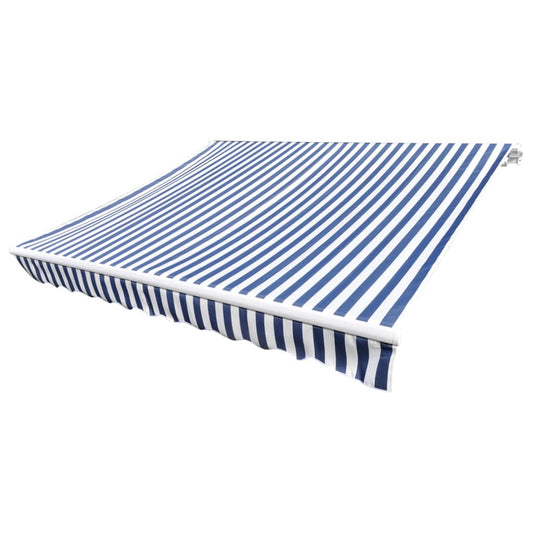 Luifeldoek 3X2,5 M Canvas Blauw En Wit