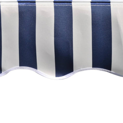 Luifeldoek 3X2,5 M Canvas Blauw En Wit