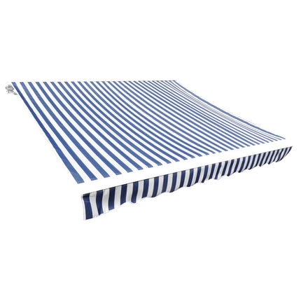 Luifeldoek 3X2,5 M Canvas Blauw En Wit