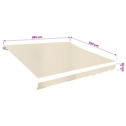 Luifeldoek 3X2,5 M Canvas Crème