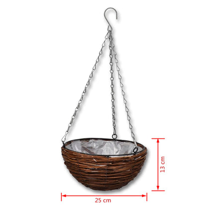 Hangbak Wilgenhout Met Voering En Ketting 4 Stuks