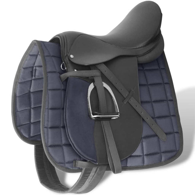 Echt Lederen Paardrijzadel 16" (5-In-1 Set, )