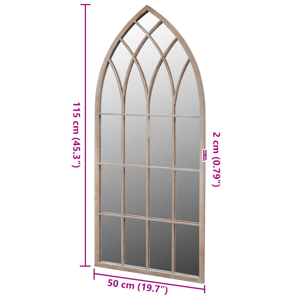 Tuinspiegel Gotisch Boogvormig 50X115 Cm