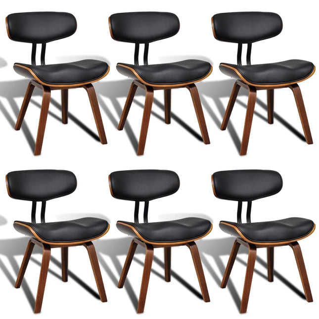 Eetkamerstoelen Gebogen Hout En Kunstleer