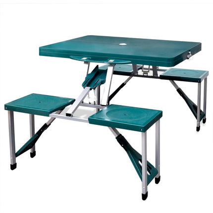 Campingset Inklapbaar Lichtgewicht 120X60 Cm Aluminium Grijs