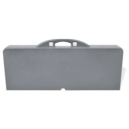Campingset Inklapbaar Lichtgewicht 120X60 Cm Aluminium Grijs