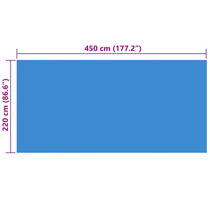 Zwembadzeil Rechthoekig Pe Blauw