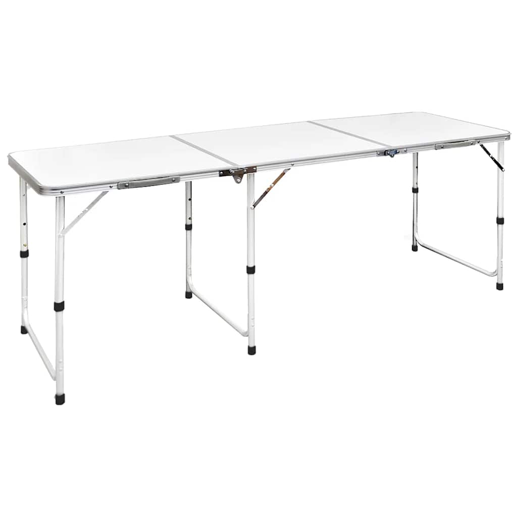 Campingtafel inklapbaar en verstelbaar in hoogte aluminium 180 x 60 cm