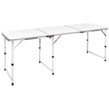 Campingtafel inklapbaar en verstelbaar in hoogte aluminium 180 x 60 cm
