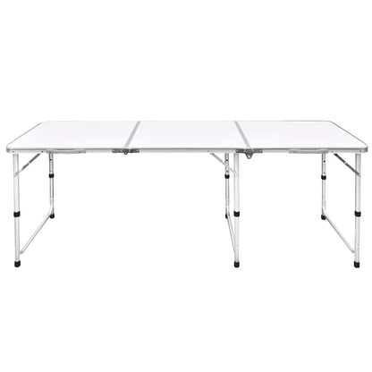 Campingtafel inklapbaar en verstelbaar in hoogte aluminium 180 x 60 cm