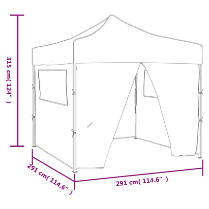 Vouwtent Met 4 Zijwanden 3X3 M