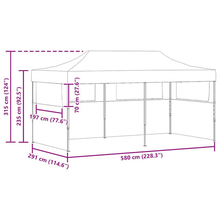 Partytent Pop-Up Inklapbaar 3X6 M Blauw