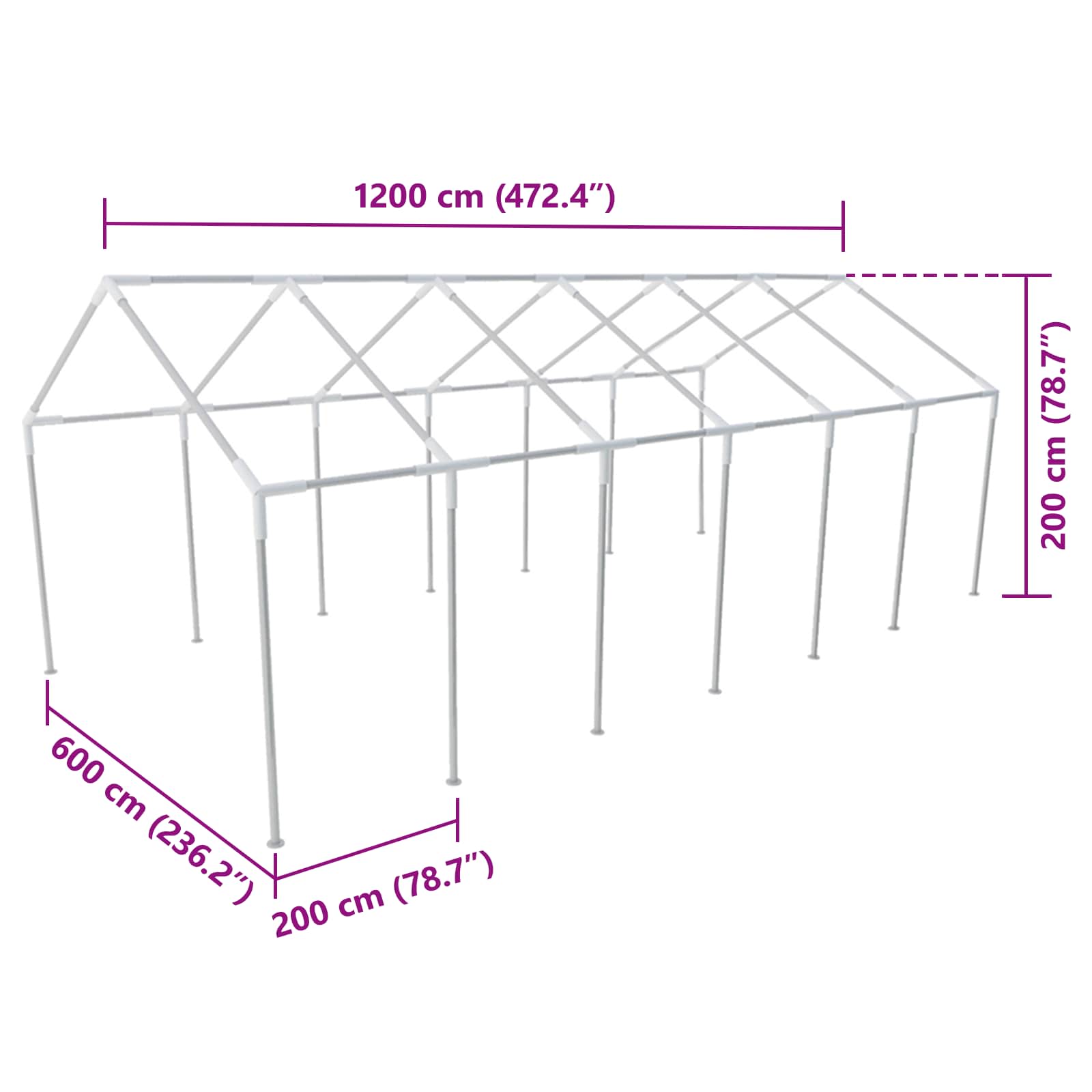 Panelen Voor Een Party Tent (Boven- En Zijpanelen) 12 X 6 M