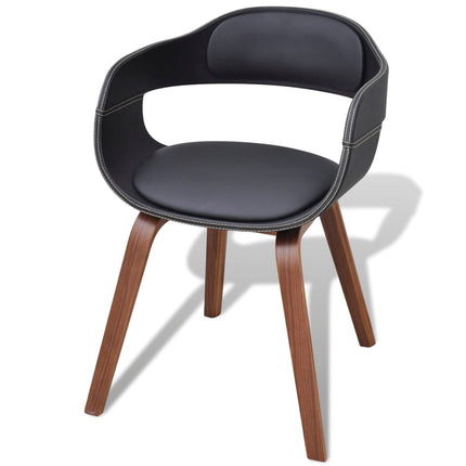 Eetkamerstoelen Gebogen Hout En Kunstleer