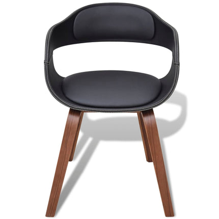 Eetkamerstoelen Gebogen Hout En Kunstleer