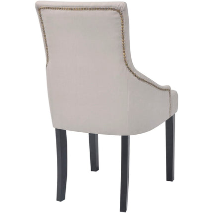 Eetkamerstoelen Stof Crèmegrijs