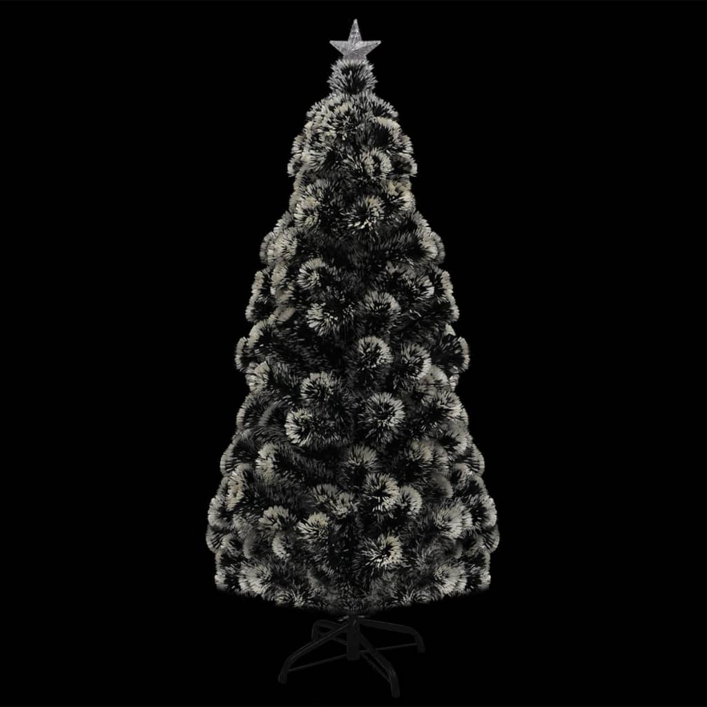Voorverlichte kerstboom met standaard en LED 180 cm glasvezel