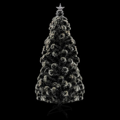 Voorverlichte kerstboom met standaard en LED 180 cm glasvezel