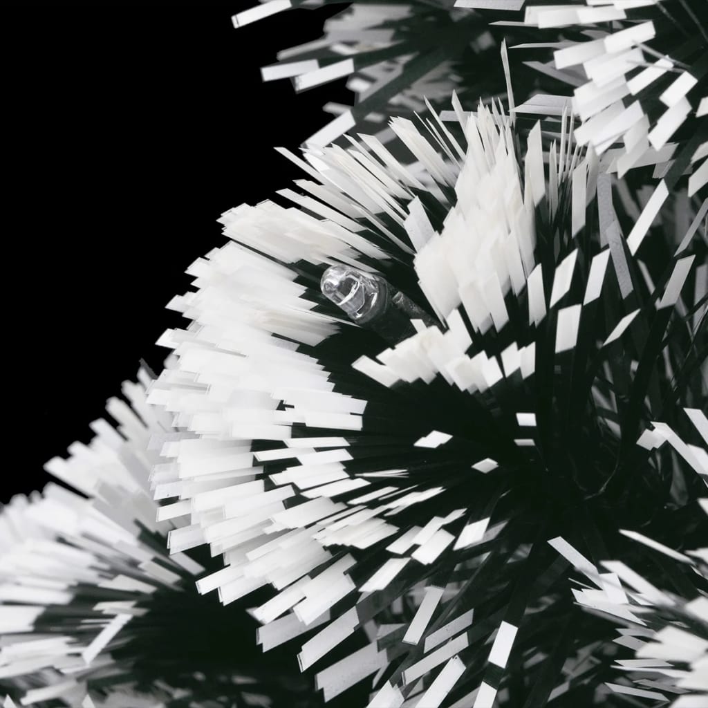 Voorverlichte kerstboom met standaard en LED 180 cm glasvezel